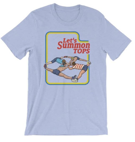SWISH EMBASSY SWISH EMBASSY 'LET'S SUMMON TOPS" T-SHIRT HEATHER BLUE