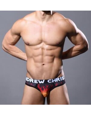 ANDREW CHRISTIAN ANDREW CHRISTIAN FLAMES MESH LOCKER ROOM JOCK WITH ALMOST NAKED