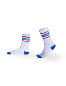 AUSSIEBUM AUSSIEBUM WHITE SOCKS WITH 2 TONE STRIPES