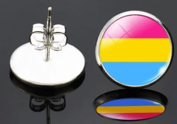 ROUND POST PRIDE EARRINGS