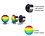 STAINLESS STEEL RAINBOW STUD EARRING