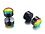 STAINLESS STEEL RAINBOW STUD EARRING