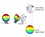 STAINLESS STEEL RAINBOW STUD EARRING