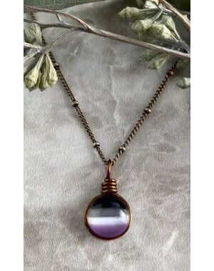  ROUND PENDANT PRIDE FLAG NECKLACE