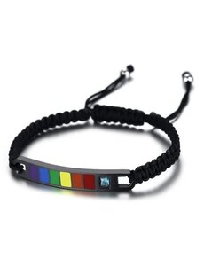  BRAIDED ROPE CHAIN RAINBOW BRACELET