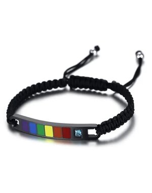  BRAIDED ROPE CHAIN RAINBOW BRACELET