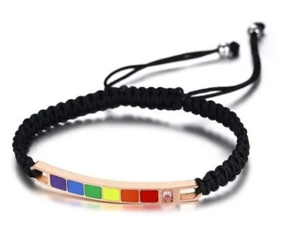 BRAIDED ROPE CHAIN RAINBOW BRACELET