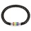 RAINBOW BRAIDED LEATHER BRACELET WITH MAGNETIC CLOSURE