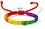 RAINBOW SECTIONED ADJUSTABLE FRIENDSHIP BRACELET