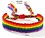 WIDE FLAT RAINBOW STRIPED ADJUSTABLE FRIENDSHIP BRACELET