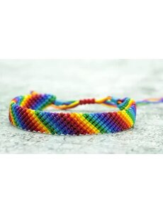  BRAIDED RAINBOW STRIPE ADJUSTABLE FRIENDSHIP BRACELET