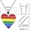 STAINLESS STEEL ENAMEL RAINBOW HEART NECKLACE