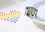 STAINLESS 'LOVE' CUT OUT WITH RAINBOW STRIPE RING