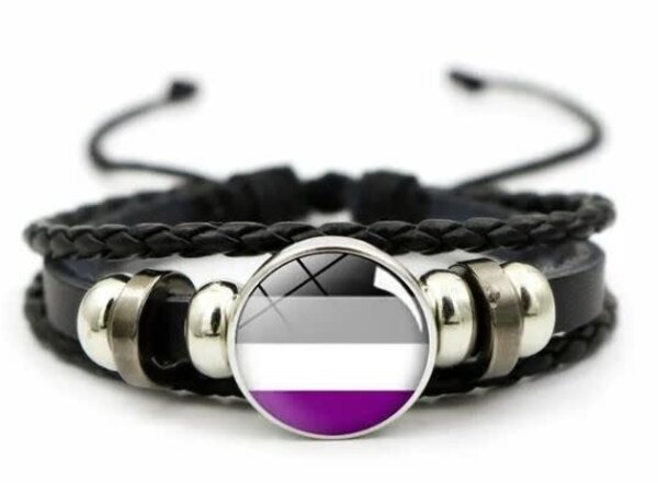 BRAIDED LEATHER WITH METAL BEADS BRACELET