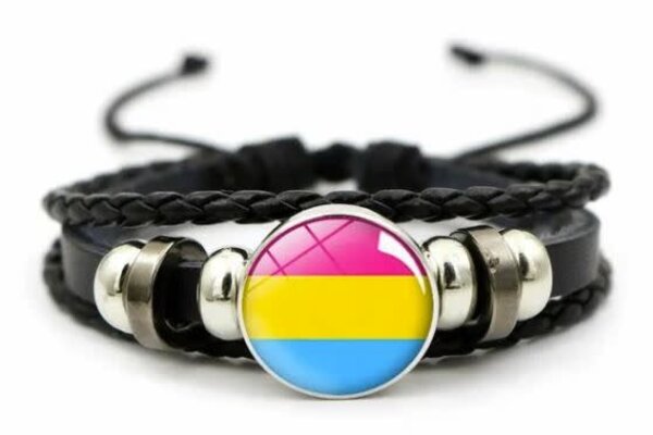 BRAIDED LEATHER WITH METAL BEADS BRACELET