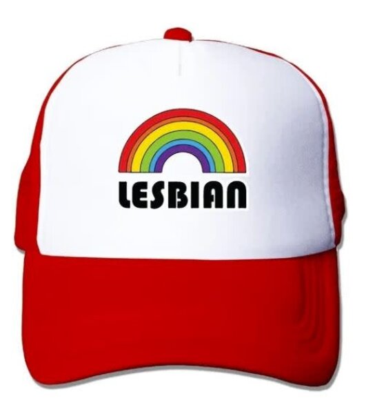 LESBIAN PRIDE WITH RAINBOW ADJUSTABLE CAP
