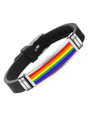  RAINBOW BRACELET WITH ADJUSTABLE SILICONE BAND