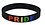 RAINBOW 'PRIDE' BLACK SILICONE BRACELET