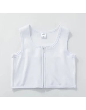  REINFORCED WHITE ZIP-UP CHEST BINDER