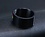 RAINBOW STAINLESS STEEL ENAMEL RING W/ TOP RAINBOW LINES BLACK