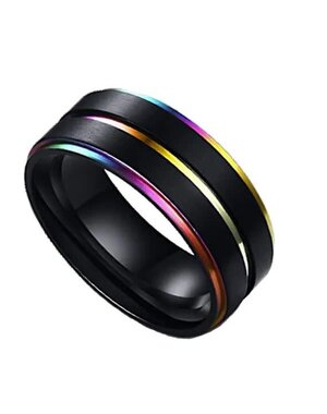  RAINBOW IRIDESCENT PRIDE RING