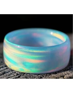 DREAMGIRL IRIDESCENT OPAL BLUE RING