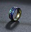 RAINBOW MULTICOLOR RING WITH WRAP AROUND CHAIN