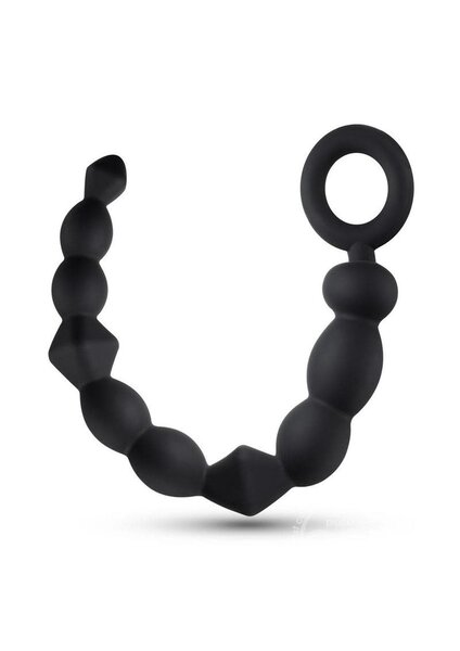 ANAL ADVENTURES ANAL ADVENTURES PLATINUM SILICONE BEGINNER ANAL BEADS BLACK