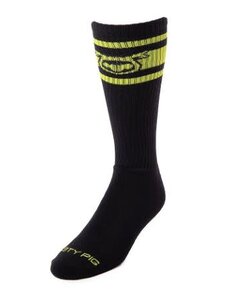 NASTY PIG NASTY PIG HOOK'D UP SPORT SOCKS BLACK/ACID LIME