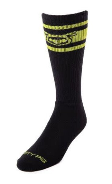 NASTY PIG NASTY PIG HOOK'D UP SPORT SOCKS BLACK/ACID LIME