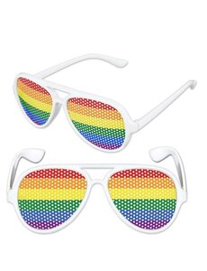  RAINBOW PINHOLE SUNGLASSES WHITE