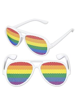  RAINBOW PINHOLE SUNGLASSES WHITE