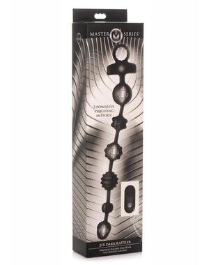 MASTER SERIES MASTER SERIES 21X DARK RATTLER SILICONE ANAL BEADS WITH REMOTE