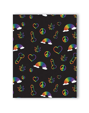  RAINBOW PENIS NAUGHTY GREETING CARD