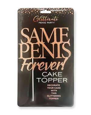 LIL GENIE GLITTERATI SAME PENIS FOREVER CAKE TOPPER