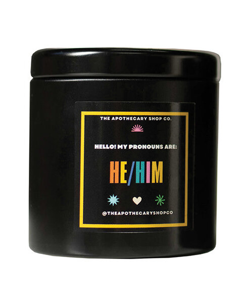 GENDER FLUID PRONOUNS CANDLE