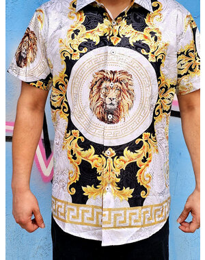 Chuxx CHUXX SHORT SLEEVE BUTTON UP LIONS HEAD