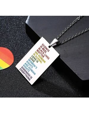  RAINBOW EQUAL RIGHTS ENGRAVED DOG TAG