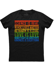  SCIENCE IS REAL LOVE IS LOVE T-SHIRT BACK