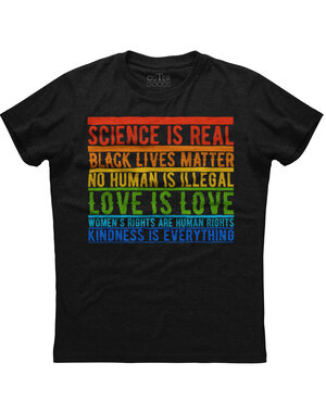  SCIENCE IS REAL LOVE IS LOVE T-SHIRT BACK