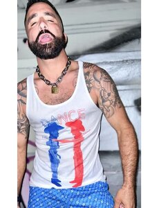 HORSE & HORN HORSE & HORN DANCE COWBOY KEN WHITE TANK