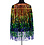 WESTERN FASHION RAINBOW COLOR SHORT FRINGED JACKET