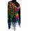 WESTERN FASHION RAINBOW COLOR SHORT FRINGED JACKET