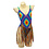 WESTERN FASHION WF RAINBOW CROCHET TOP WITH FRINGES