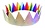 KNOBS KNOBS REVERSABLE DIAGONAL RAINBOW STRIPED CROWN
