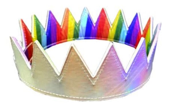 KNOBS KNOBS REVERSABLE DIAGONAL RAINBOW STRIPED CROWN