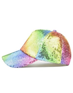 KNOBS KNOBS PASTEL RAINBOW SEQUINS HAT