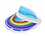 KNOBS KNOBS RAINBOW ARCH BLUE VISOR