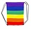 KNOBS RAINBOW PANNEL DRAWSTRING BACKPACK