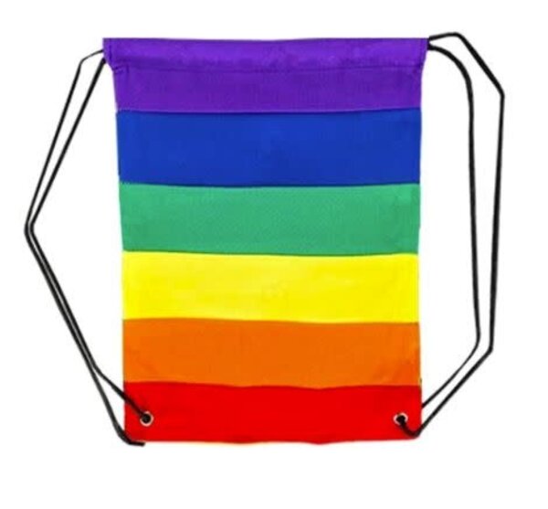 KNOBS RAINBOW PANNEL DRAWSTRING BACKPACK